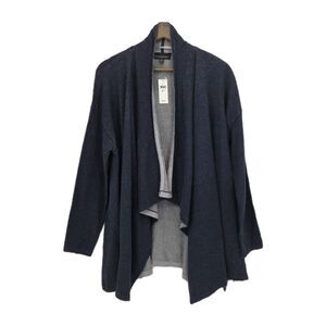 Banana Republic Women Open Front Waterfall Cardigan Sweater Indigo Blue Size M/L